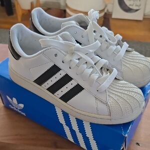 Adidas White and Black Classic Sneakers